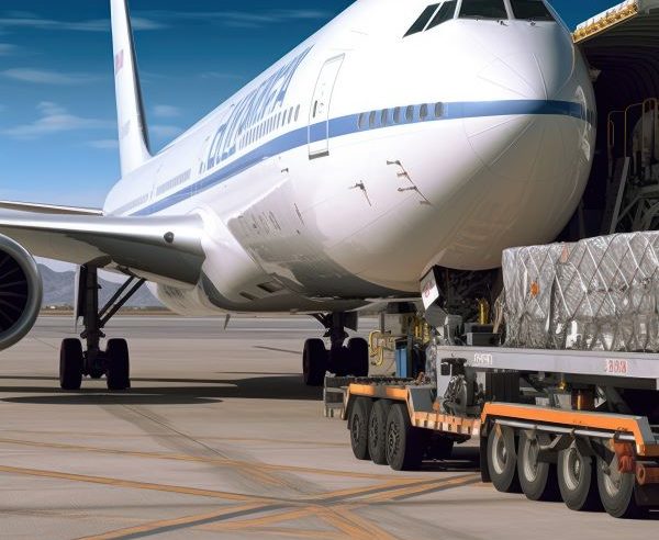 loading-cargo-plane-airport-cargo-trolley-delivering-cargo-jet-airfield-international-freight-transport-airmail-logistics-concept-3d-illustration